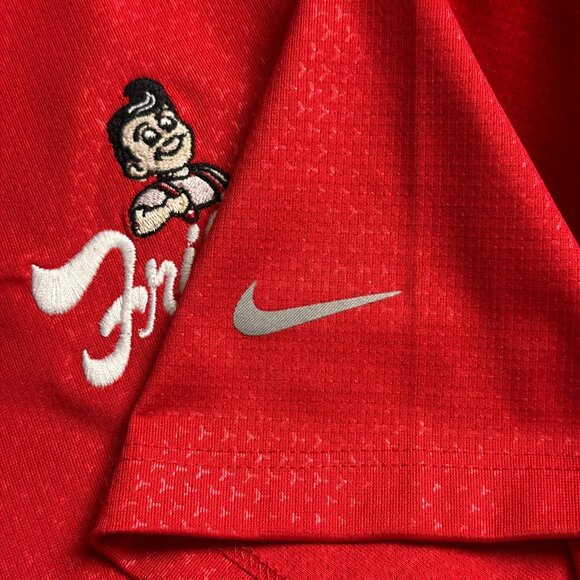 Nike Golf Dri-Fit Frischs Big Boy Logo Polo Shirt Red XL NWT Stylish & Fun - Picture 5 of 8